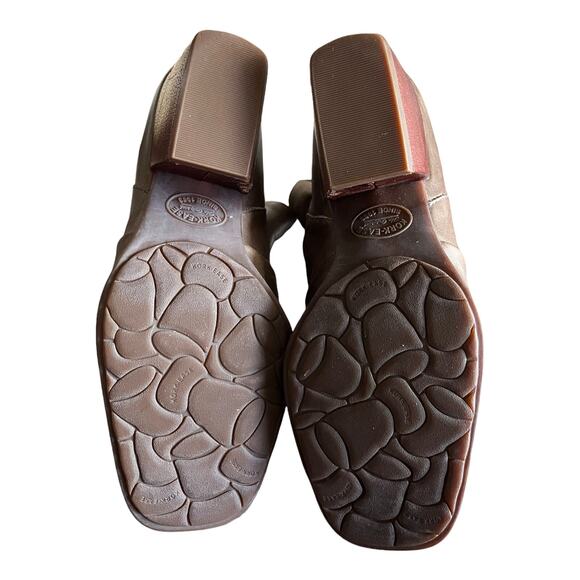 KORK EASE Kissel Ankle Boots Ruched Leather Block Stacked Heels Back Zipper 9M - Picture 13 of 14